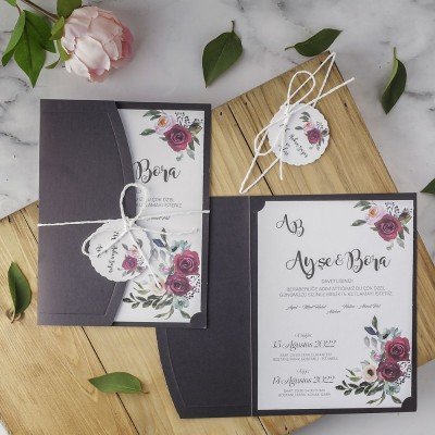 Düğün & Nişan Davetiye Düğün - Nişan Davetiyesi Eko Polen 22312